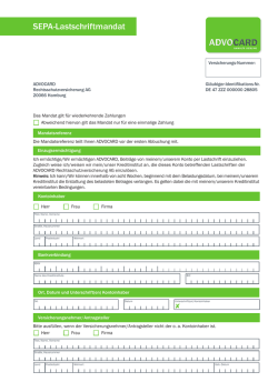 SEPA-Lastschriftmandat
