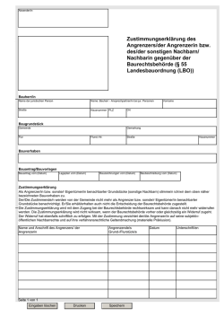 Zustimmungserklärung der Angrenzer