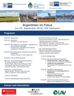 Argentinien im Fokus - IHK Hannover