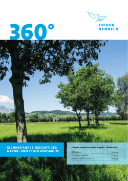 Aktuelle Ausgabe Informationsbroschüre 360° 2/2016
