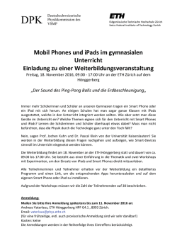 Informationen und Anmeldung