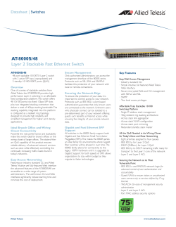 AT-8000S/48 Layer 2 Stackable Fast Ethernet Switch