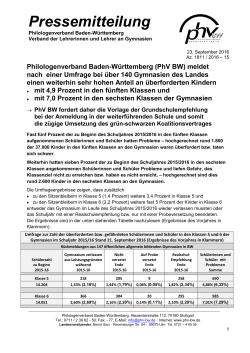 Pressemitteilung - Philologenverband Baden