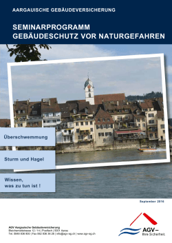 Flyer Seminarprogramm - Aargauische Gebäudeversicherung