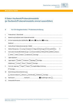 Haufwerksdaten - Bayerisches Landesamt f&uuml;r Umwelt
