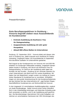 Gute Berufsperspektiven in Duisburg