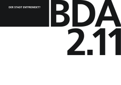 BDA 2.11.indd - Bund Deutscher Architekten