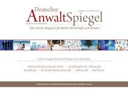Das Online-Magazin für Recht, Wirtschaft und Steuern