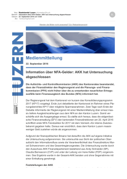 Information &uuml;ber NFAGelder AKK hat Untersuchung - lu