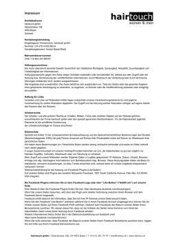 Impressum - hairtouch gmbh