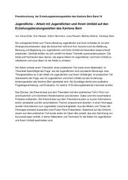 PF Band 19 Abstract - Erziehungsdirektion des Kantons Bern