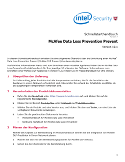 Data Loss Prevention Prevent 10.x Schnellstarthandbuch