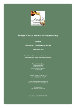 Katalog - Finlays Whisky Shop