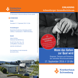 Einladungsfaltblatt - Krankenhaus Schneeberg