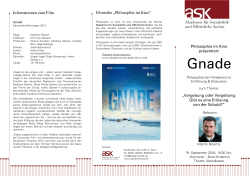 Broschüre Philosophie im Kino XX Bonn: Gnade und Erlösung