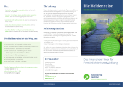 Heldenreise-Flyer zum - Heldenweg