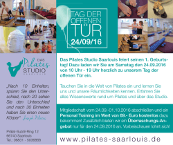 TAG DER - Pilates Studio Saarlouis