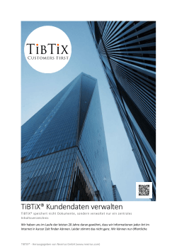 TiBTiX® Kundendaten verwalten