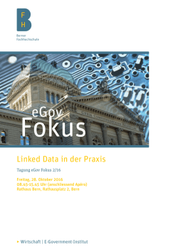 Linked Data in der Praxis - Berner Fachhochschule, Fachbereich