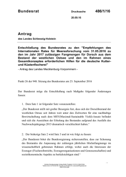 Bundesrat 486/1/16 Antrag - Umwelt