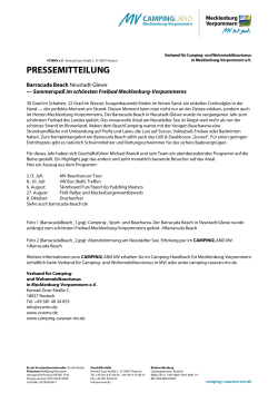 pressemitteilung - Camping Mecklenburg