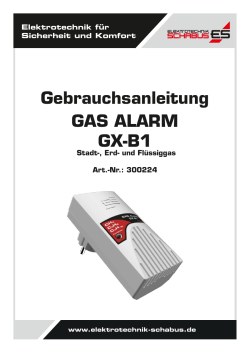 GAS ALARM GX-B1 Gebrauchsanleitung