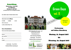 Green Days 2017 - HBLA f&uuml;r Land