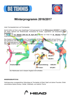 Winterprogramm 2016/2017