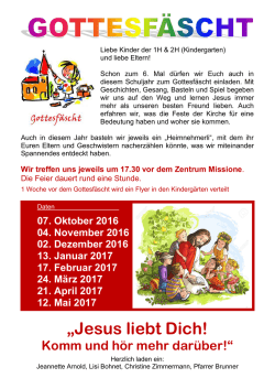 Jahresprogramm - Pfarrei Naters