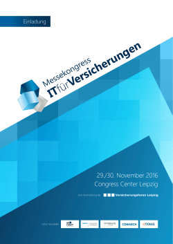 Programm - Messekongresse der Versicherungsforen Leipzig