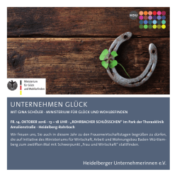 unternehmen glück - Heidelberger Unternehmerinnen