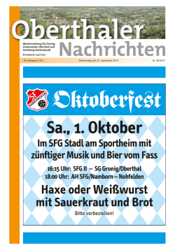 Oberthaler Nachrichten Nr. 38