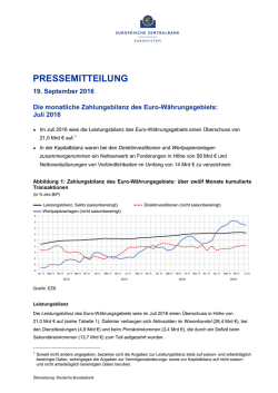 Die monatliche Zahlungsbilanz des Euro