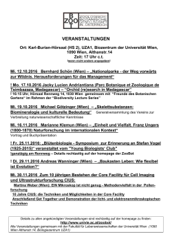 VERANSTALTUNGEN - Universität Wien
