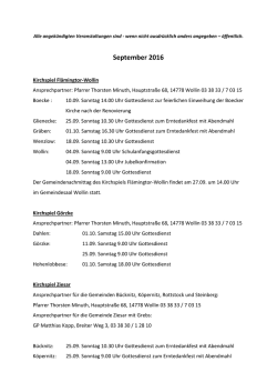 Veranstaltungen-Wollin - Evangelisches Kirchspiel Genthin