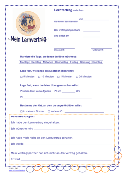 Lernvertrag zwischen