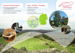 Flyer Tagungshaus Lebensbogen