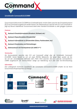 Schnittstelle CommandX.ELSCOMM www.eurocommand.com