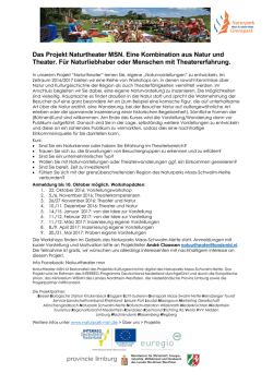 Das Projekt Naturtheater MSN. Eine Kombination aus Natur und