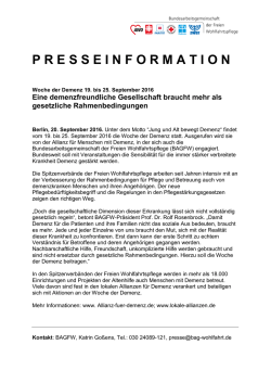 Eine demenzfreundliche Gesellschaft braucht mehr als gesetzliche
