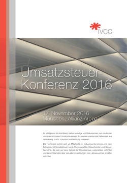 4. Münchner Umsatzsteuerkonferenz, International VAT