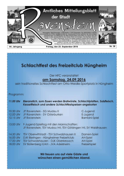 der Stadt Amtliches Mitteilungsblatt