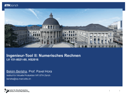 Ingenieur-Tool II: Numerisches Rechnen