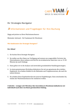 Information und Buchung