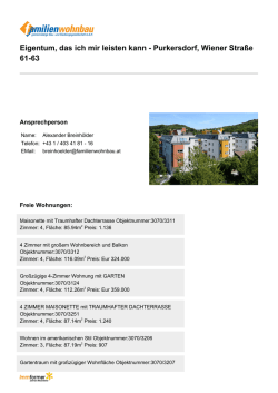 Eigentum, das ich mir leisten kann - Purkersdorf, Wiener Stra&szlig;e 61-63