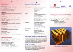 Einladung zum Seminar am 22.11.2016