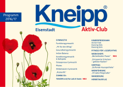 Info Blatt Herbst 2016 - Aktiv Club Eisenstadt