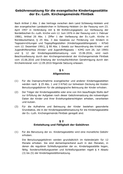 Gebührensatzung - Kirchengemeinde Flintbek
