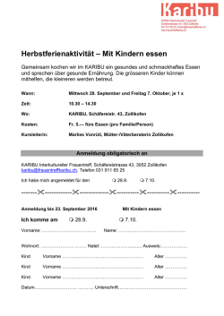 Herbstferienaktivit&auml;t &ndash; Mit Kindern essen