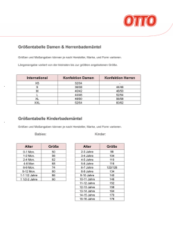 Gr&ouml;&szlig;entabelle Badem&auml;ntel neu